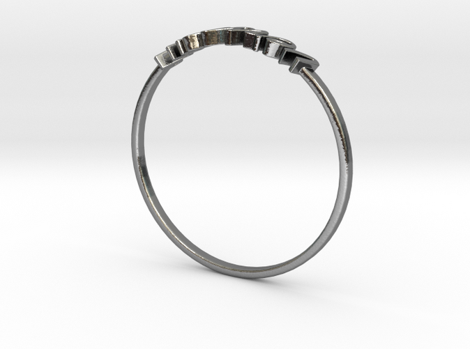 Polished Silver Aquarius / Verseau ring
