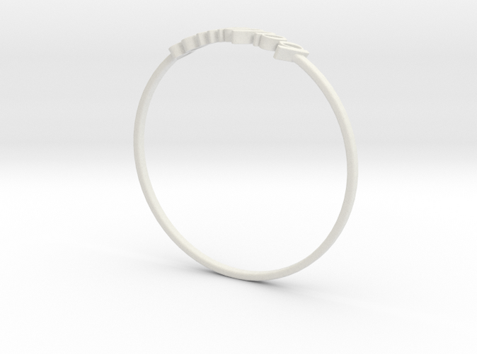 White Natural Versatile Plastic Libra / Balance ring