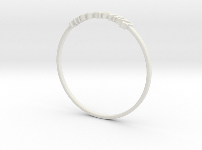 White Natural Versatile Plastic Taurus / Taureau ring