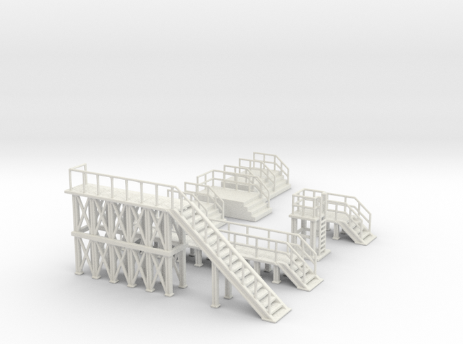 Industrial Stairs and Platform Set Outland Models (5GUS9F2SY) by  Outland_Models