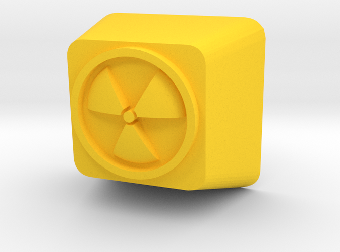 Custom Cherry MX Keycap with 3D Radioactive symbol