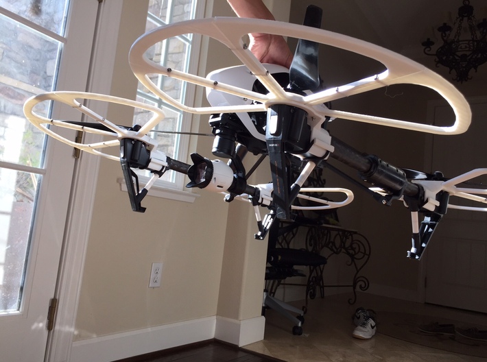 Inspire 1 Prop Guards: Right Front and Rear Left 3d printed 