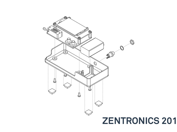 Zentronics Transistor Tester Casing V1.2 3d printed Transistor Tester Expploded
