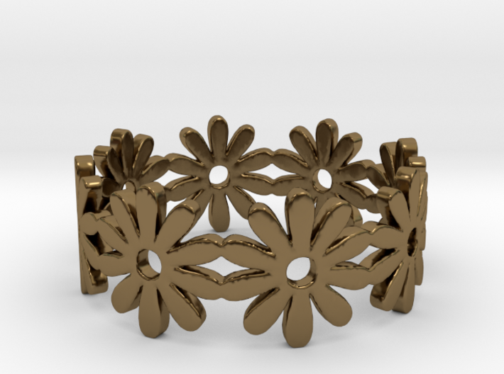 32 Daisy Ring V1 Ring Size 7.75 3d printed