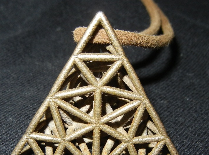 delaunay triangulation pendant 3d printed