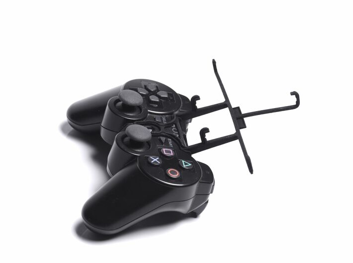 Controller mount for PS3 & Alcatel Idol 3 (4.7) 3d printed Without phone - A Samsung Galaxy S3 and a black PS3 controller