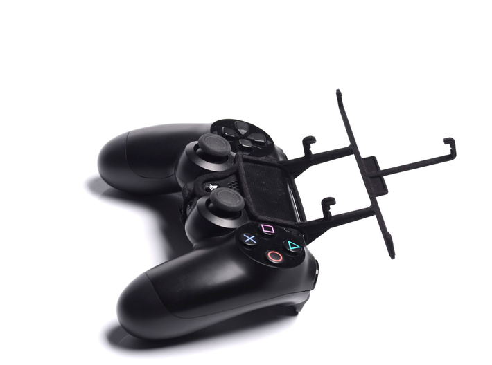 Controller mount for PS4 & Alcatel Pixi 3 (4.5) 3d printed Without phone - A Samsung Galaxy S3 and a black PS4 controller