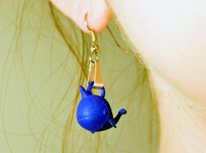 Whale &quot;In Disguise&quot; Earrings 3d printed