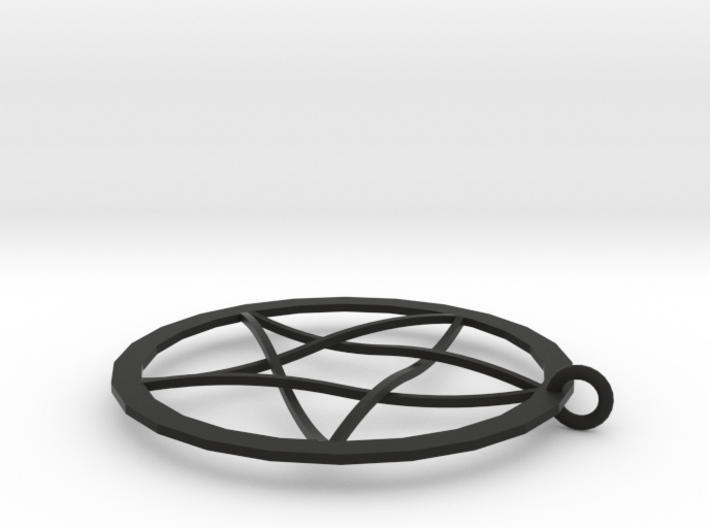 Pentagram Pendent(with Ring) 3d printed