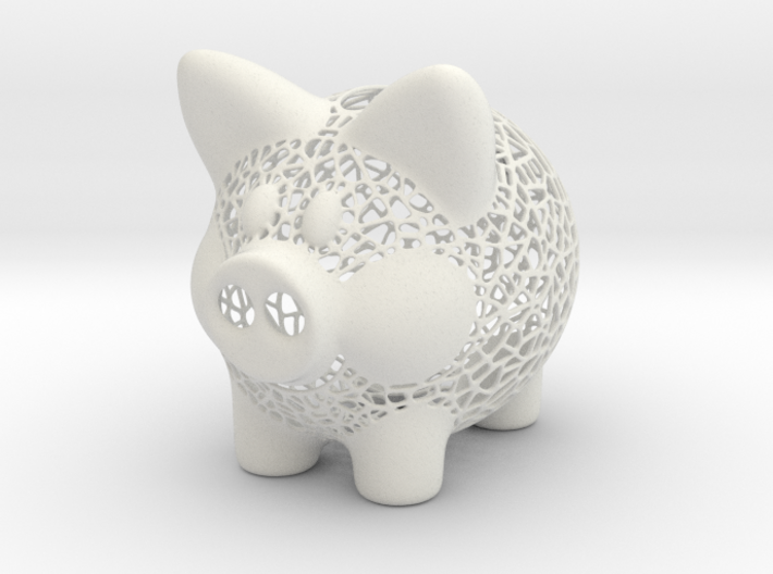Peek A Boo Piggy Bank 1 3d printed Peek A Boo Piggy Bank is a see through Piggy Bank with a large opening in the top through which you can deposit handfuls of change.