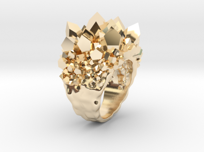 Double Crystal Ring Size 10 3d printed