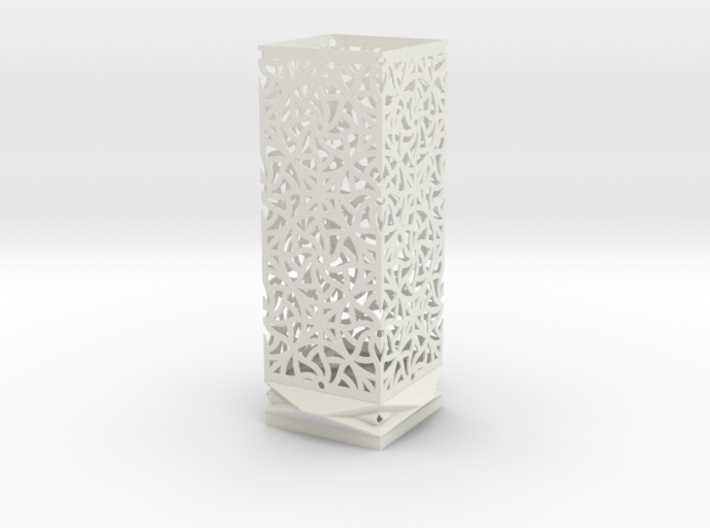 Lamp Square Column - Curved Star Pattern V1 3d printed
