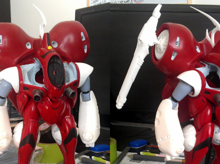 Rau - Shoulder Missiles; Cannon Hub 3d printed NOTE: Impacto Cannon NOT included in this set!
