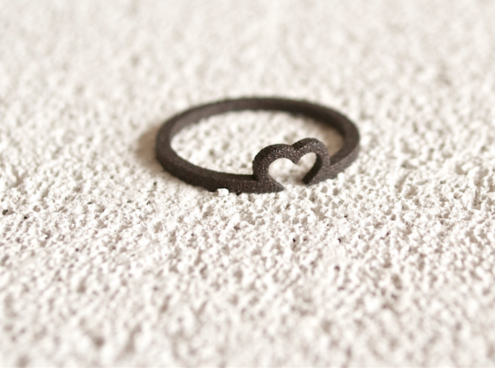 Heart Ring - Size Large 3d printed 