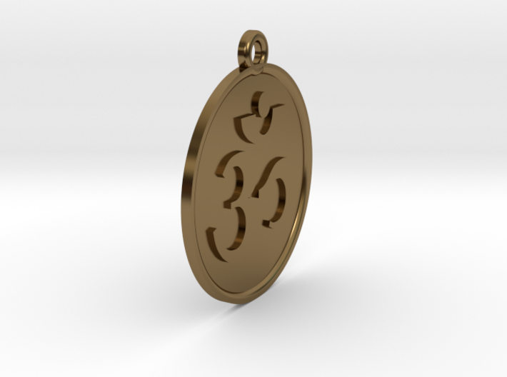 2.1&quot; Om Zen Meditation Medallion/Pendant (5.5cm) 3d printed