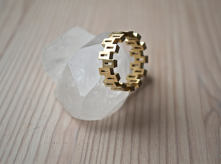 "Boxiness" Ring - Size Large 3d printed 