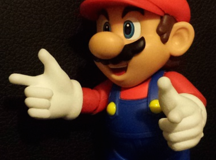 Finger Gun Hands for S.H. Figuarts Mario / Luigi 3d printed 