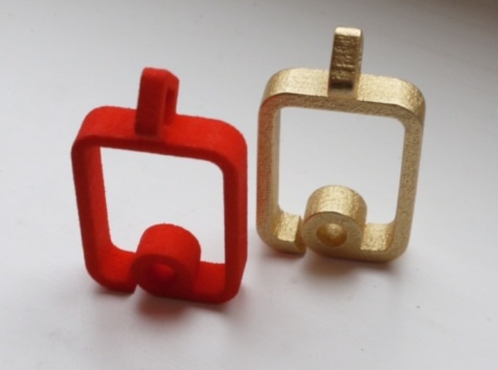 myPad Pendant 3d printed Coral Red Strong &amp; Flexible