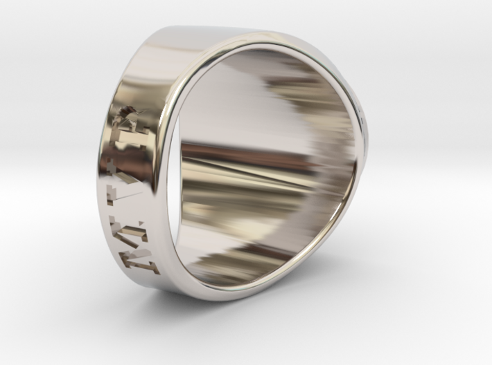 Superball Gem Ring 3d printed