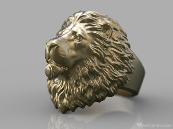 Calm Lion Ring 3d printed 