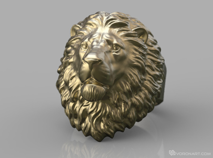 Calm Lion Ring 3d printed 