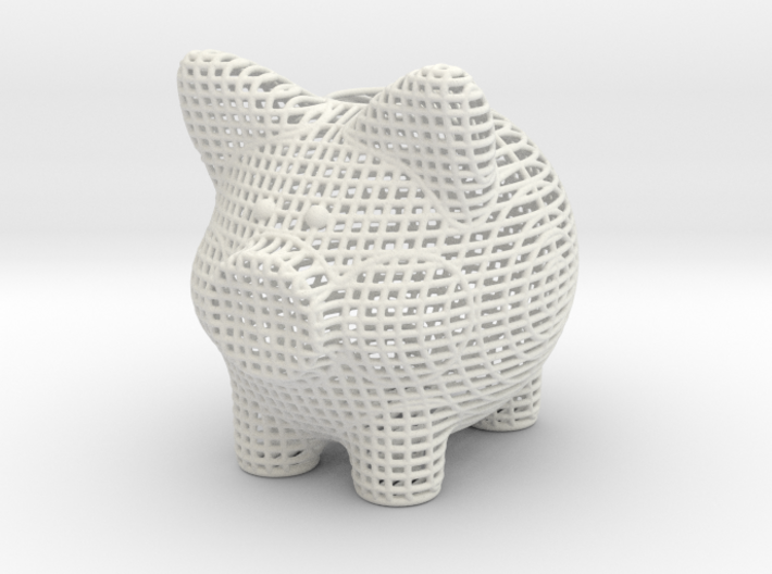 Wire Frame Piggy Bank 6 Inch Tall 3d printed
