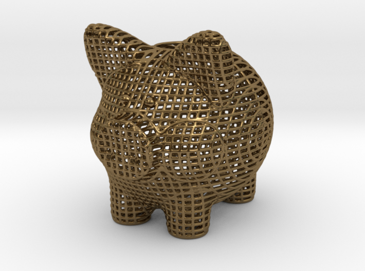 Wire Frame Piggy Bank 3 Inch Tall 3d printed