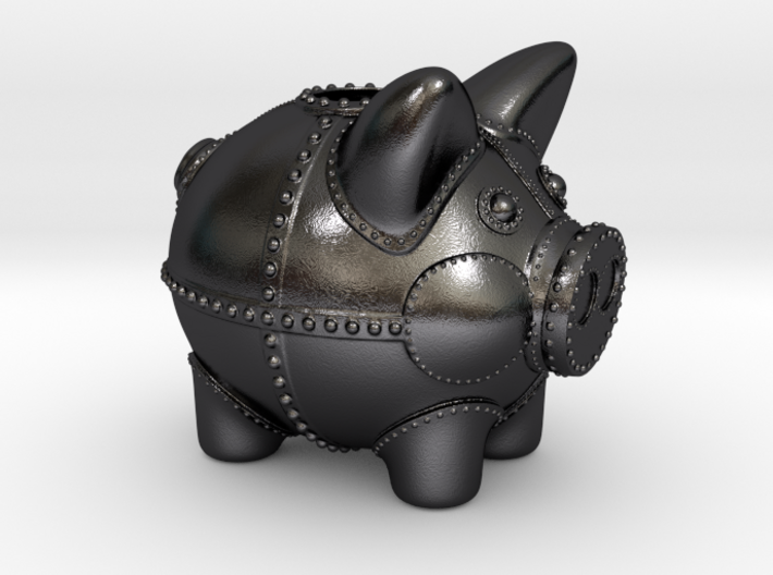 Steampunk Piggy Bank 2 Inch Tall 3d printed