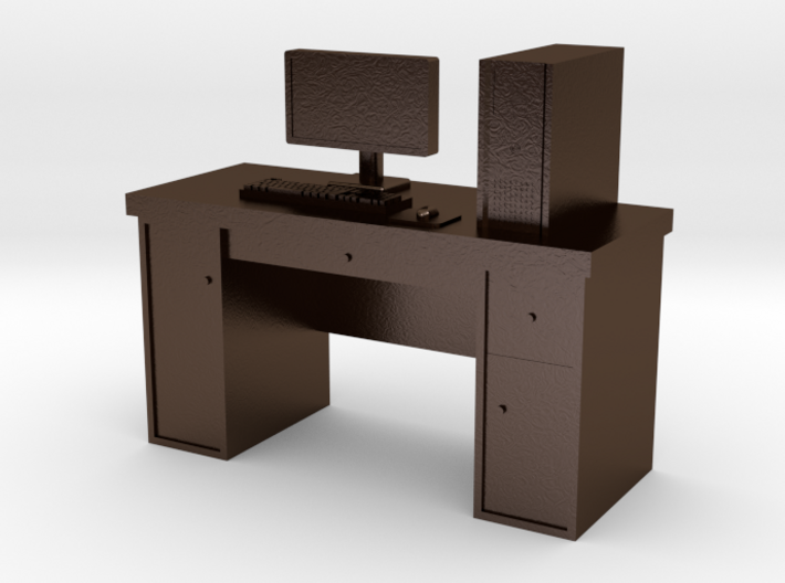 1:35 Scale PC With Desk 3d printed