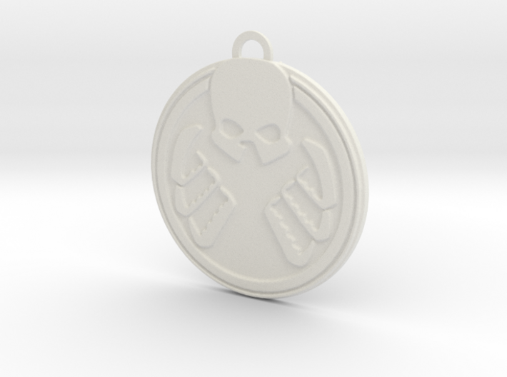 Shield Hydra Pendant 3d printed