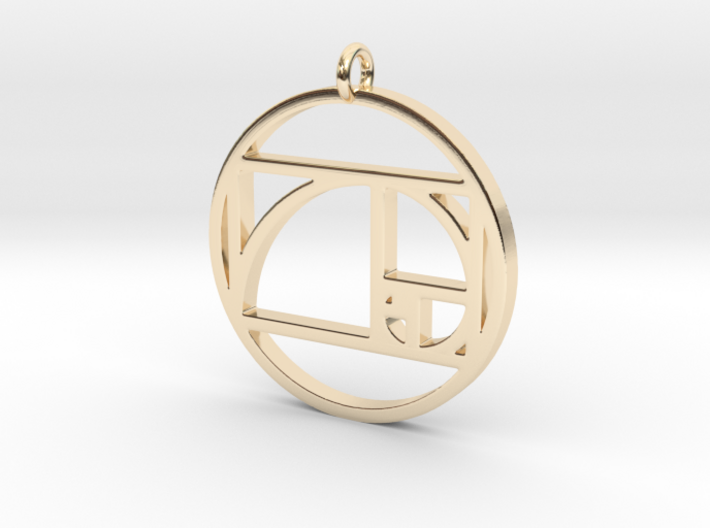 Golden Ratio Spiral Pendant 3d printed 