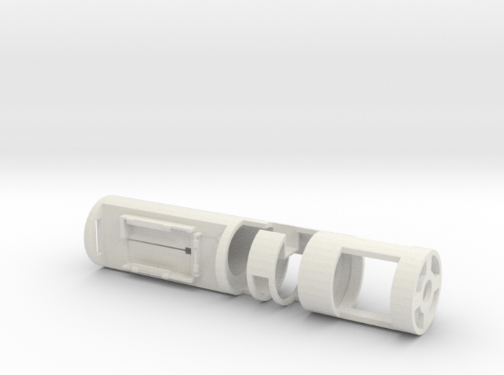 Lightsaber All-in-one Power Core Chassis System. 3d printed