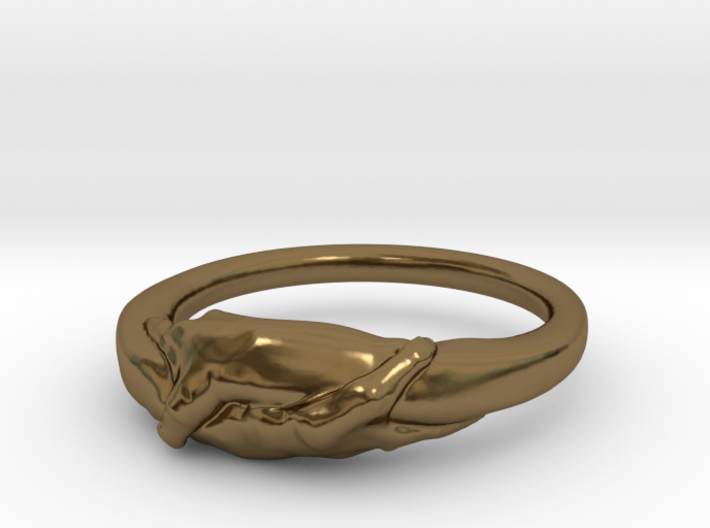 Rome Handshake Ring Size(US)-10 (19.84 MM) 3d printed