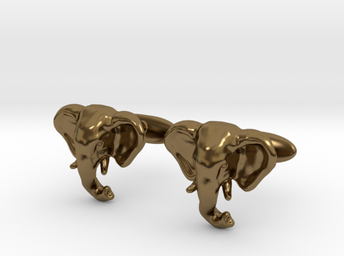 Elephant Cufflinks 3d printed