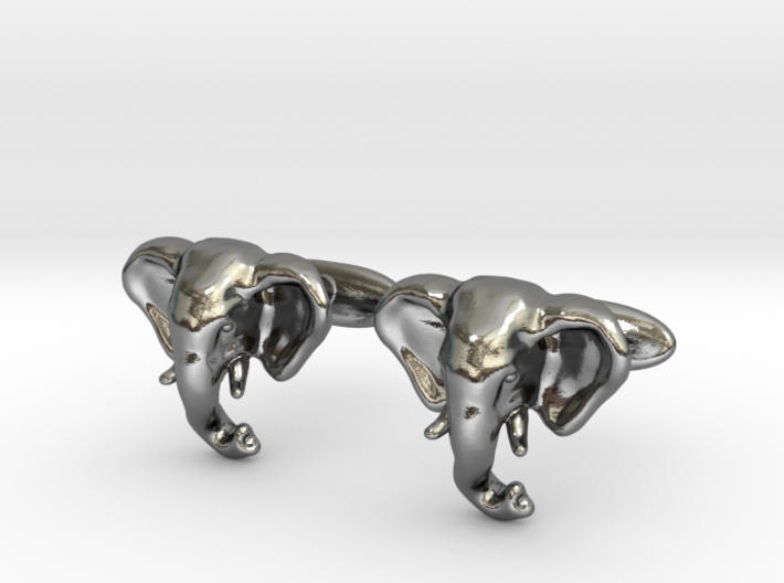 Elephant Cufflinks 3d printed