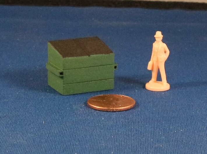 HO Scale Dumpsters (x2) 3d printed