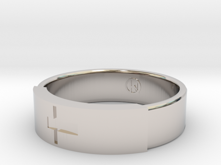 Ring with jesus 3d printed