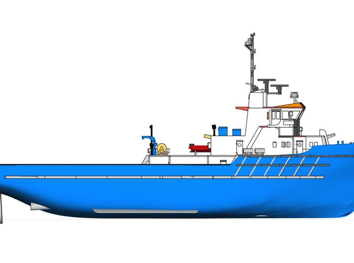MV Anticosti, Superstructure (1:200, RC Ship) 3d printed 3D model of overall model of MV Anticosti