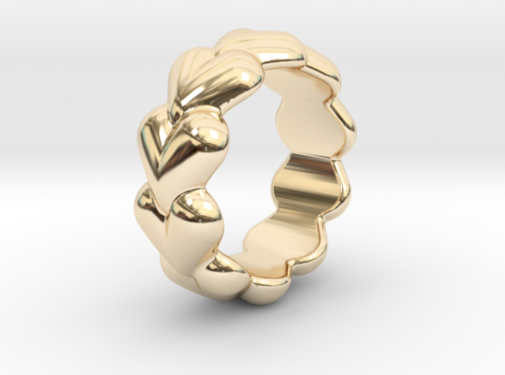 Heart Ring 19 - Italian Size 19 3d printed
