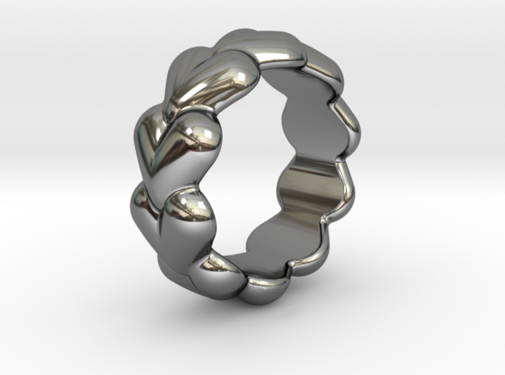 Heart Ring 25 - Italian Size 25 3d printed