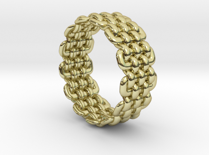 Wicker Pattern Ring Size 11 3d printed