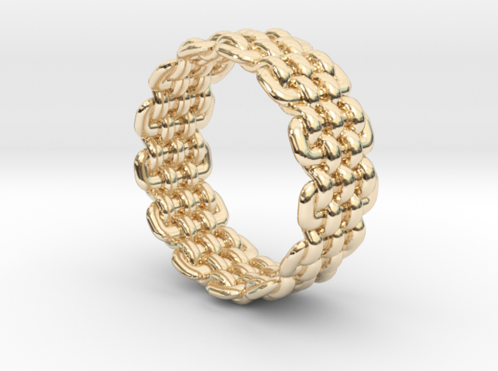 Wicker Pattern Ring Size 10 3d printed