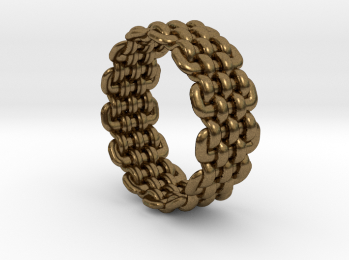 Wicker Pattern Ring Size 5 3d printed