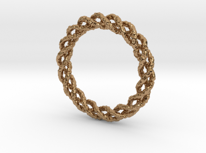 Twisted Single Strand Ring No.1 3d printed