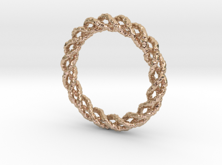 Twisted Single Strand Ring No.1 3d printed