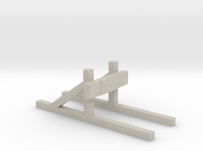 Buffer stop (HO scale) 3d printed