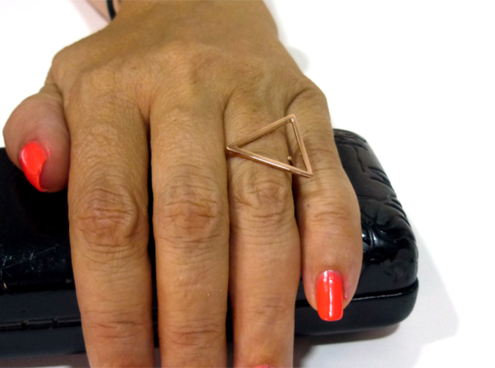 Triangle ring shape. 3d printed