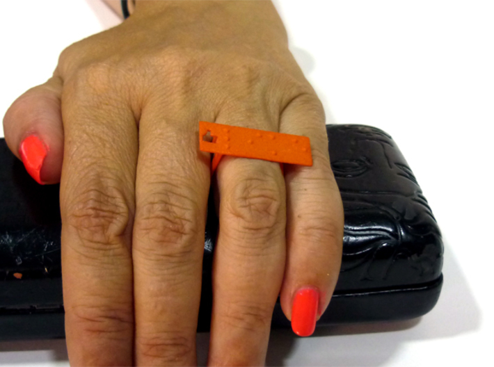Adjustable ring. Like in Braille. 3d printed 