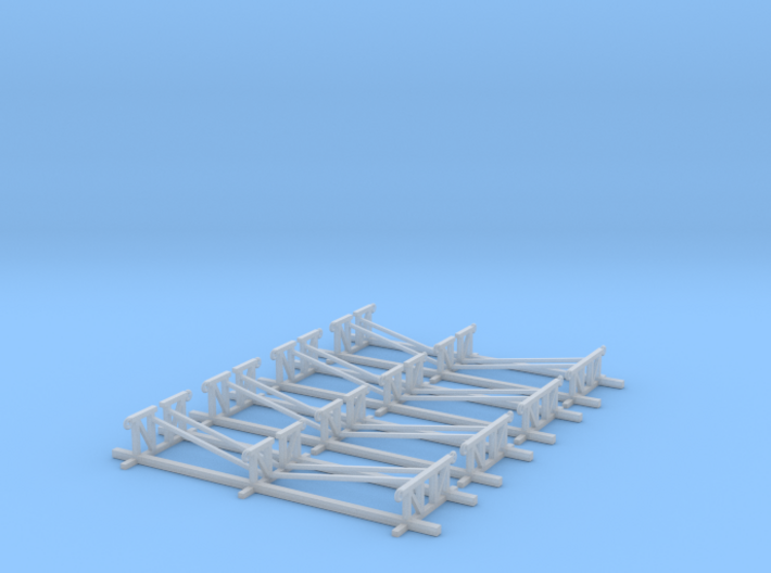LCVP Boat Stands Z Scale 3d printed 4 boat stands Z scale