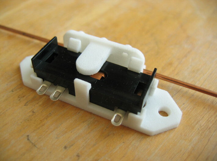 Railroad switch / point actuator for PECO PL-13 3d printed The PL-13 is a secure fit in the Base part